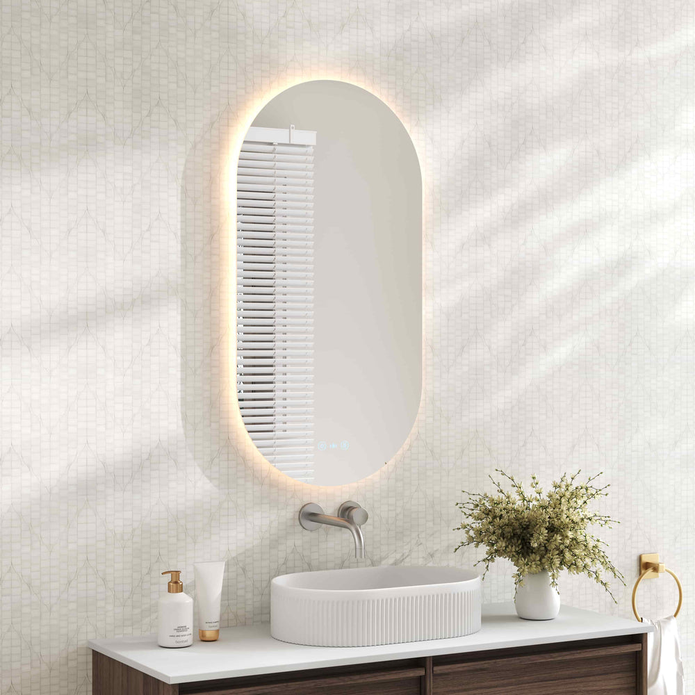 Miroir ovale à LED