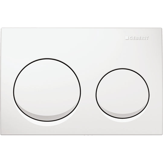 Geberit Alpha25 Round Flush Plate – White Finish