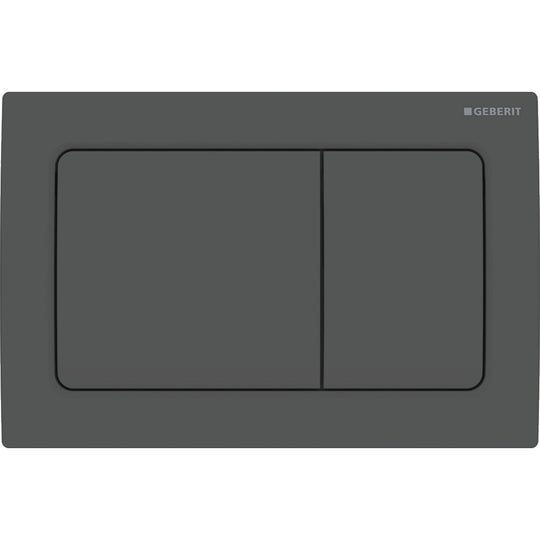 Geberit Alpha01 Square Dual Flush Plate – Matt Black