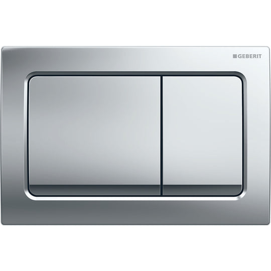 Geberit Alpha01 Square Dual Flush Plate – Bright Chrome