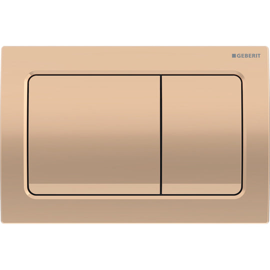Geberit Alpha01 Square Dual Flush Plate – Red Gold
