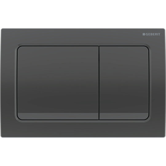 Geberit Alpha01 Square Dual Flush Plate – Black Chrome