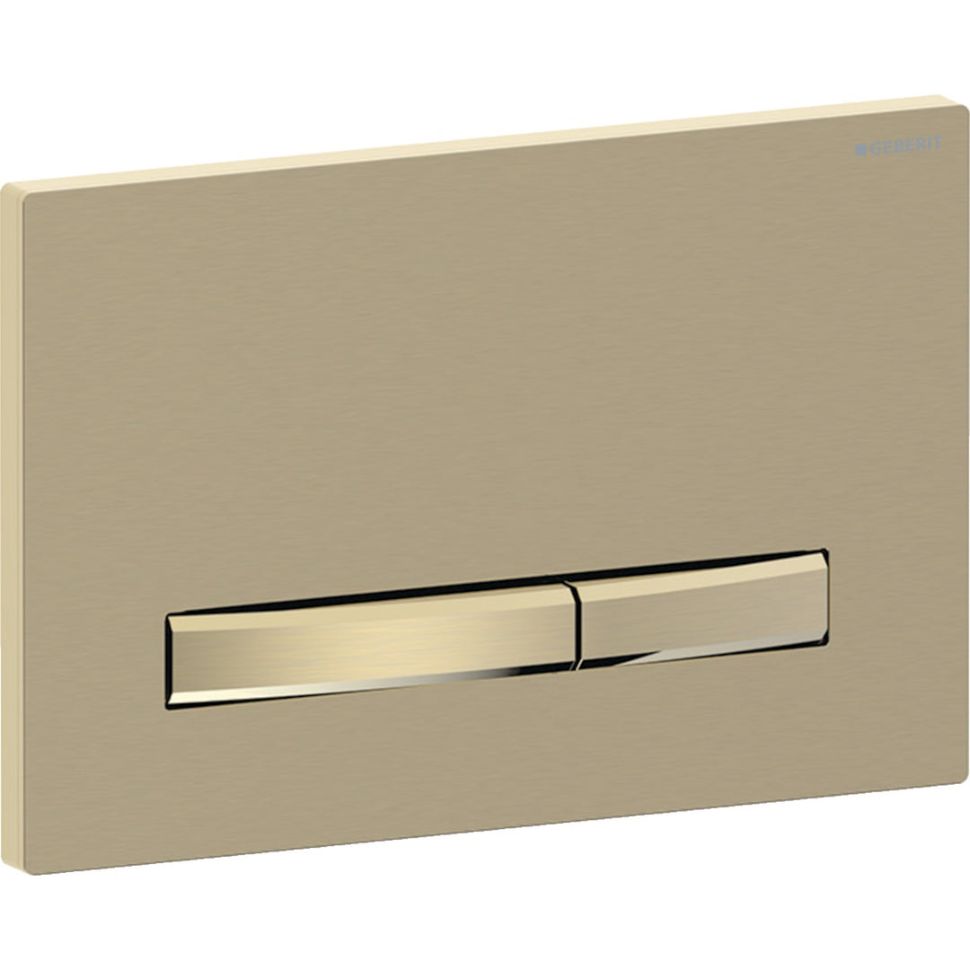 Geberit Sigma50 Mechanical Dual Flush - Brushed Brass Finish, Brass Trim