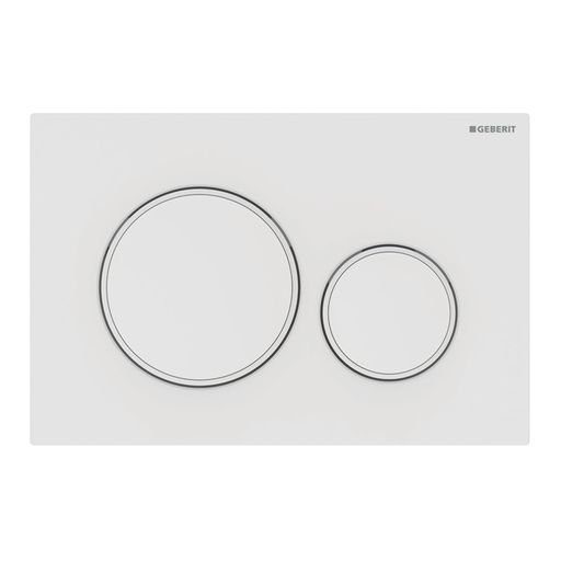 Geberit Sigma20 Flush Plate – Matt White Finish, White Trim