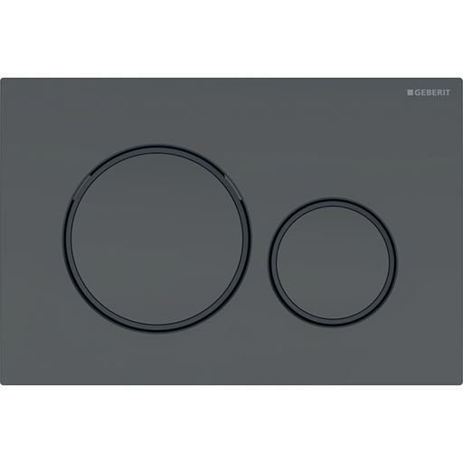 Geberit Sigma20 Flush Plate – Matt Black Finish, Black Trim