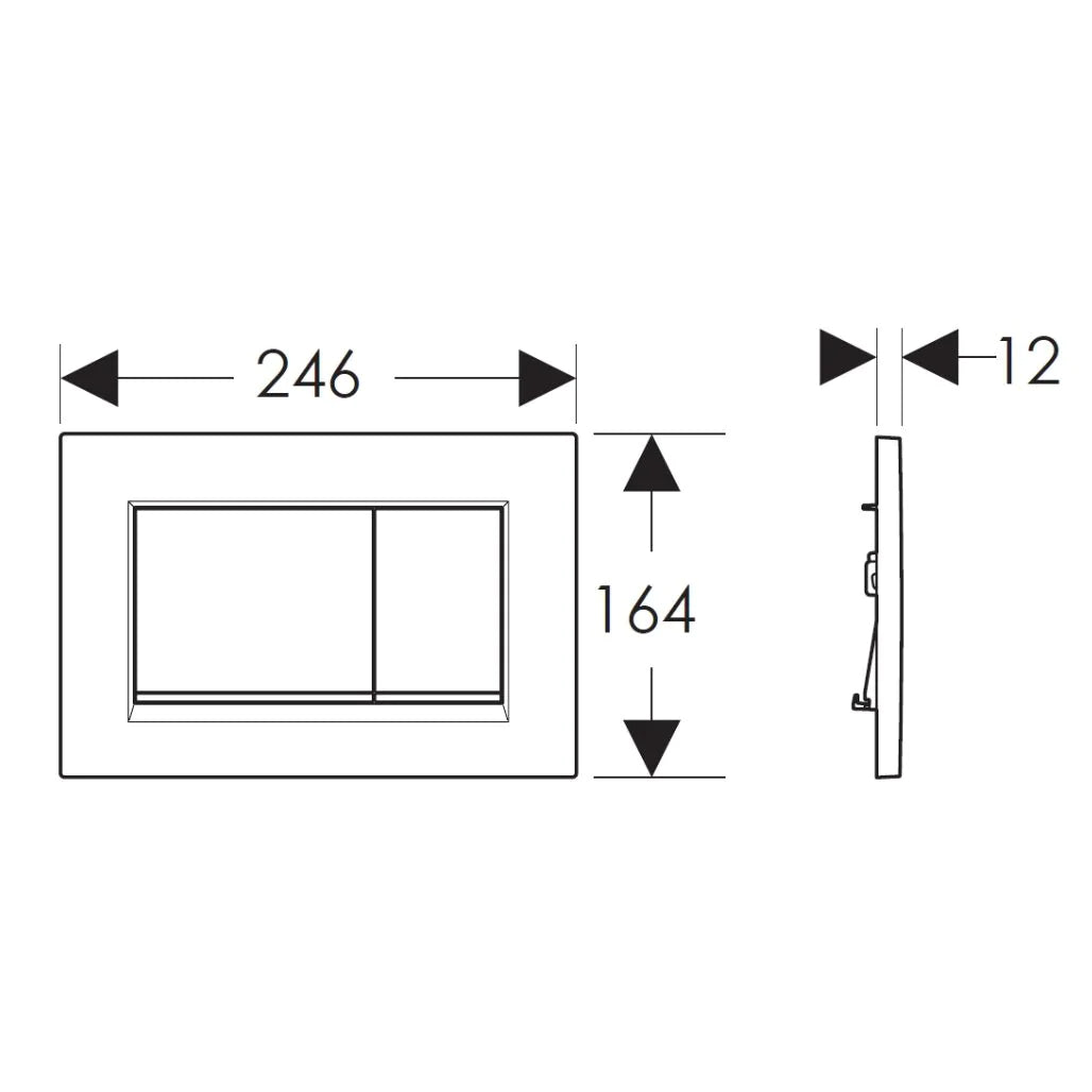 Geberit Sigma30 Flush Plate – Matt Black Finish, Black Trim