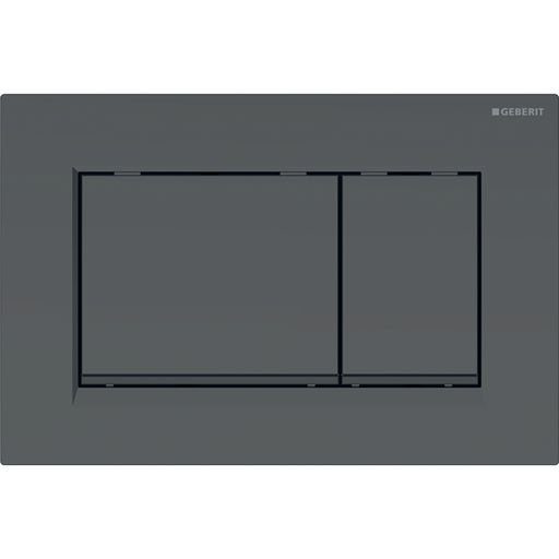 Geberit Sigma30 Flush Plate – Matt Black Finish, Black Trim