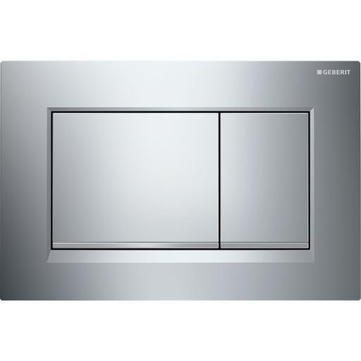 Geberit Sigma30 Flush Plate - Chrome Finish, Matt Chrome Trim