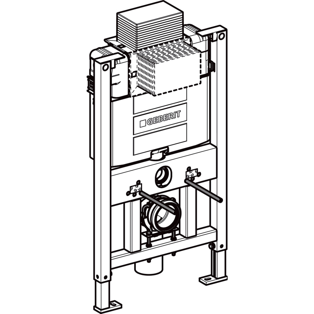 Geberit Duofix Frame with Alpha 12cm In-wall Cistern – 82cm Height