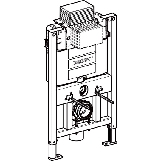 Geberit Duofix Frame with Alpha 12cm In-wall Cistern – 82cm Height
