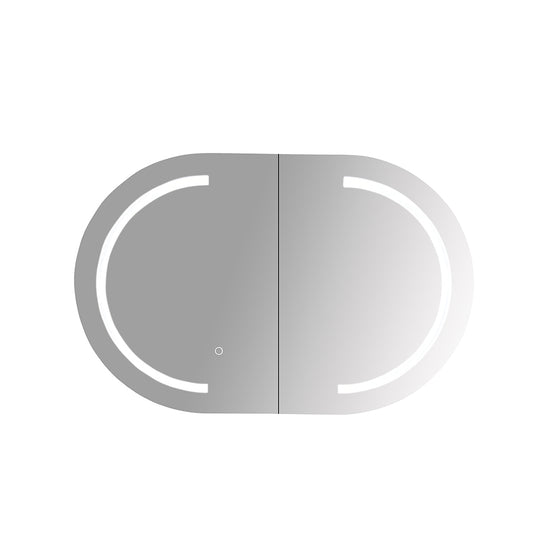 Athena 900mm LED Oval Wall-Hung Shaving Cabinet