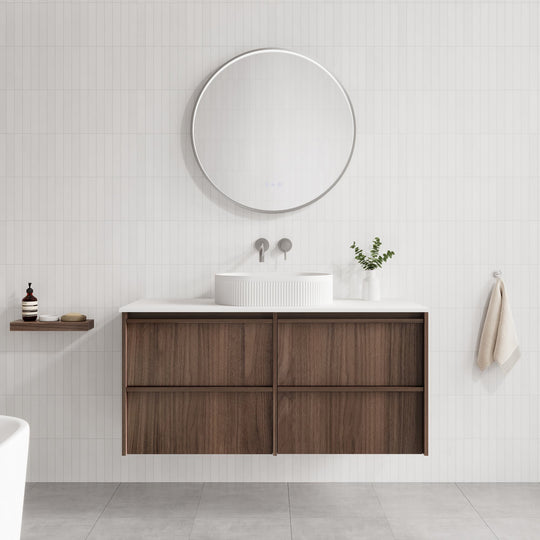 Bella 1200mm Wall-Hung Vanity - Notaio Walnut