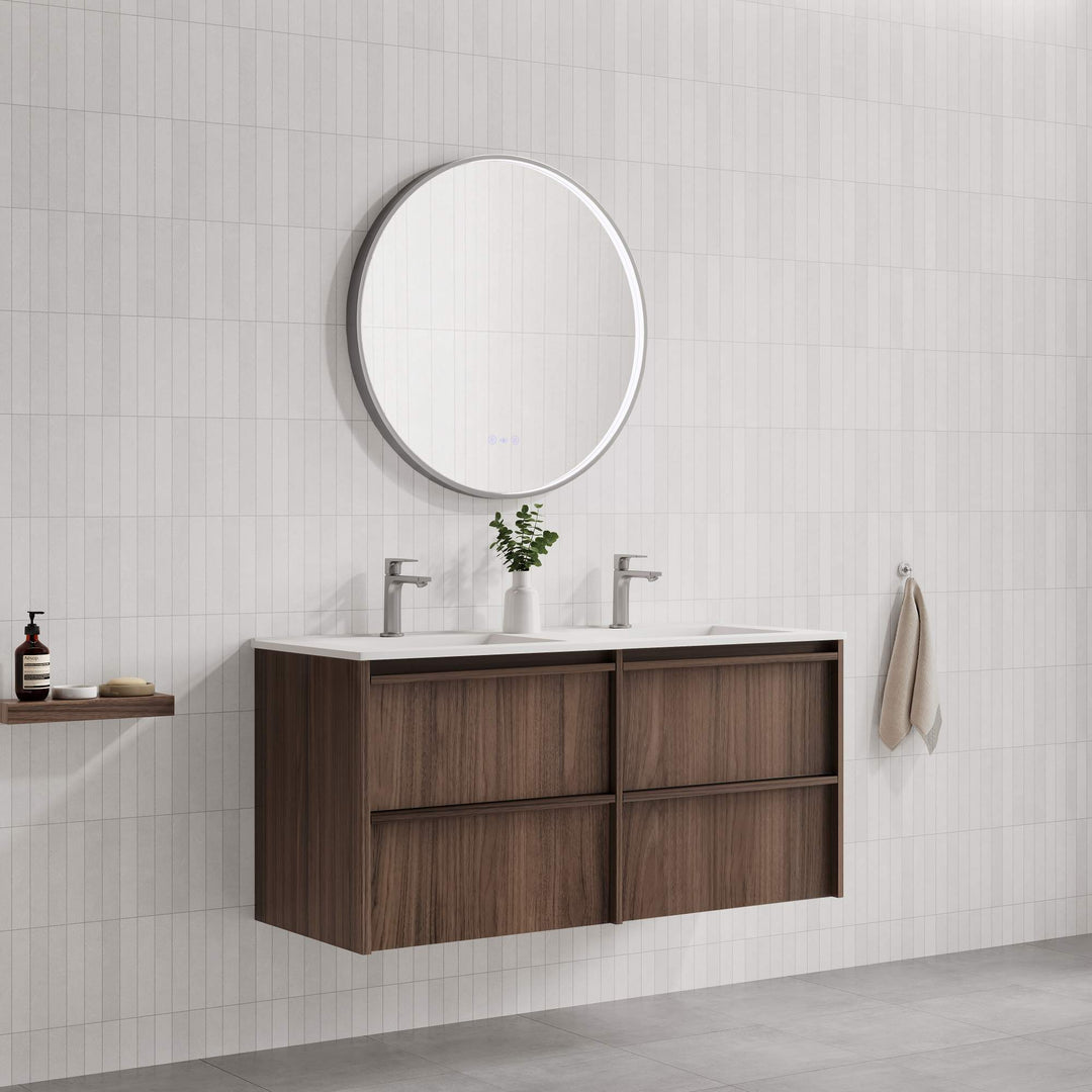 Bella 1200mm Wall-Hung Vanity - Notaio Walnut