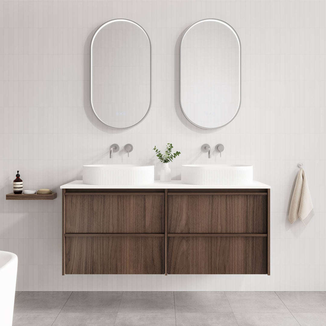 Bella 1500mm Wall-Hung Vanity - Notaio Walnut