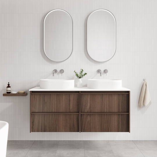 Bella 1500mm Wall-Hung Vanity - Notaio Walnut