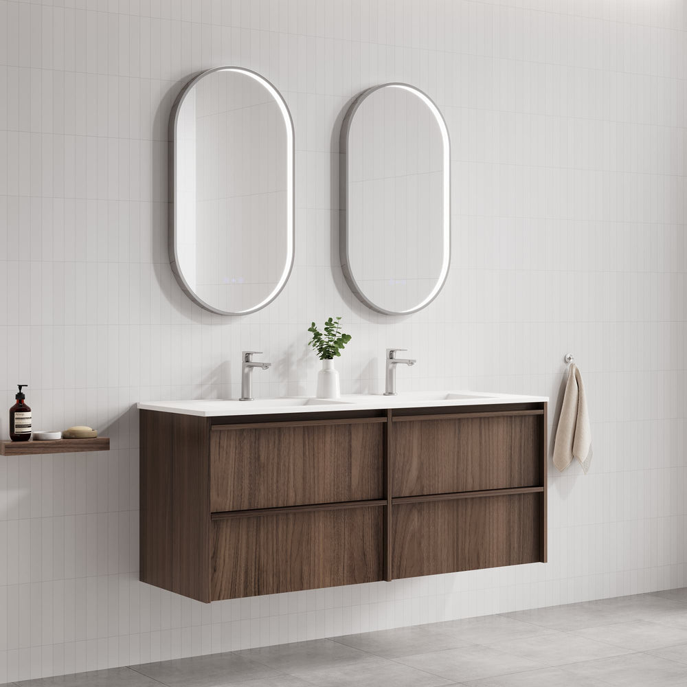 Bella 1500mm Wall-Hung Vanity - Notaio Walnut