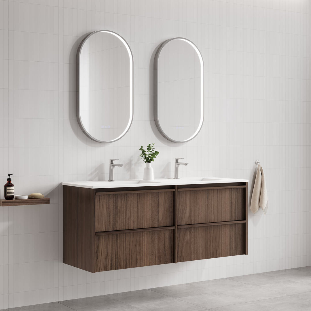 Bella 1500mm Wall-Hung Vanity - Notaio Walnut
