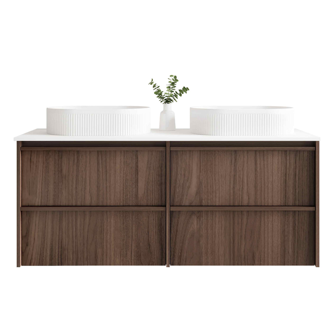 Bella 1500mm Wall-Hung Vanity - Notaio Walnut