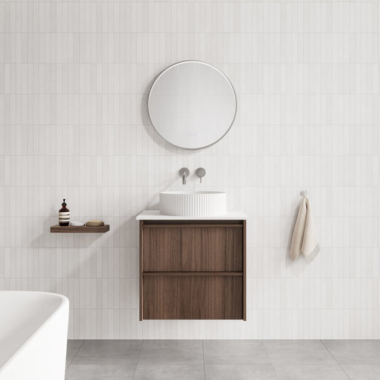 Bella 600mm Wall-Hung Vanity - Notaio Walnut