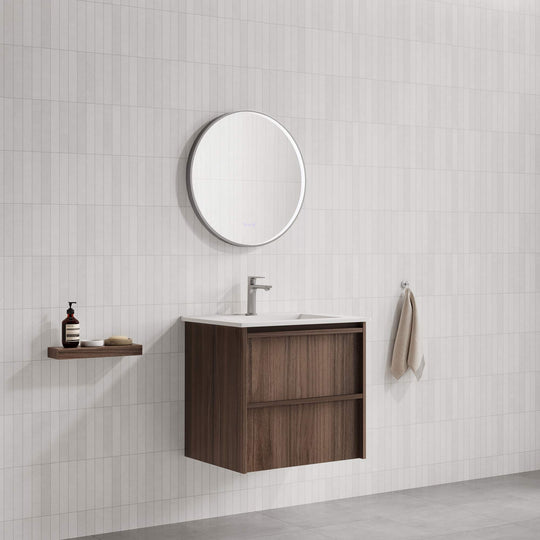 Bella 600mm Wall-Hung Vanity - Notaio Walnut