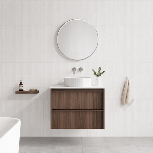 Bella 750mm Wall-Hung Vanity - Notaio Walnut