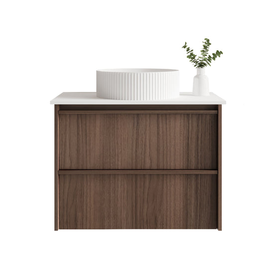 Bella 750mm Wall-Hung Vanity - Notaio Walnut