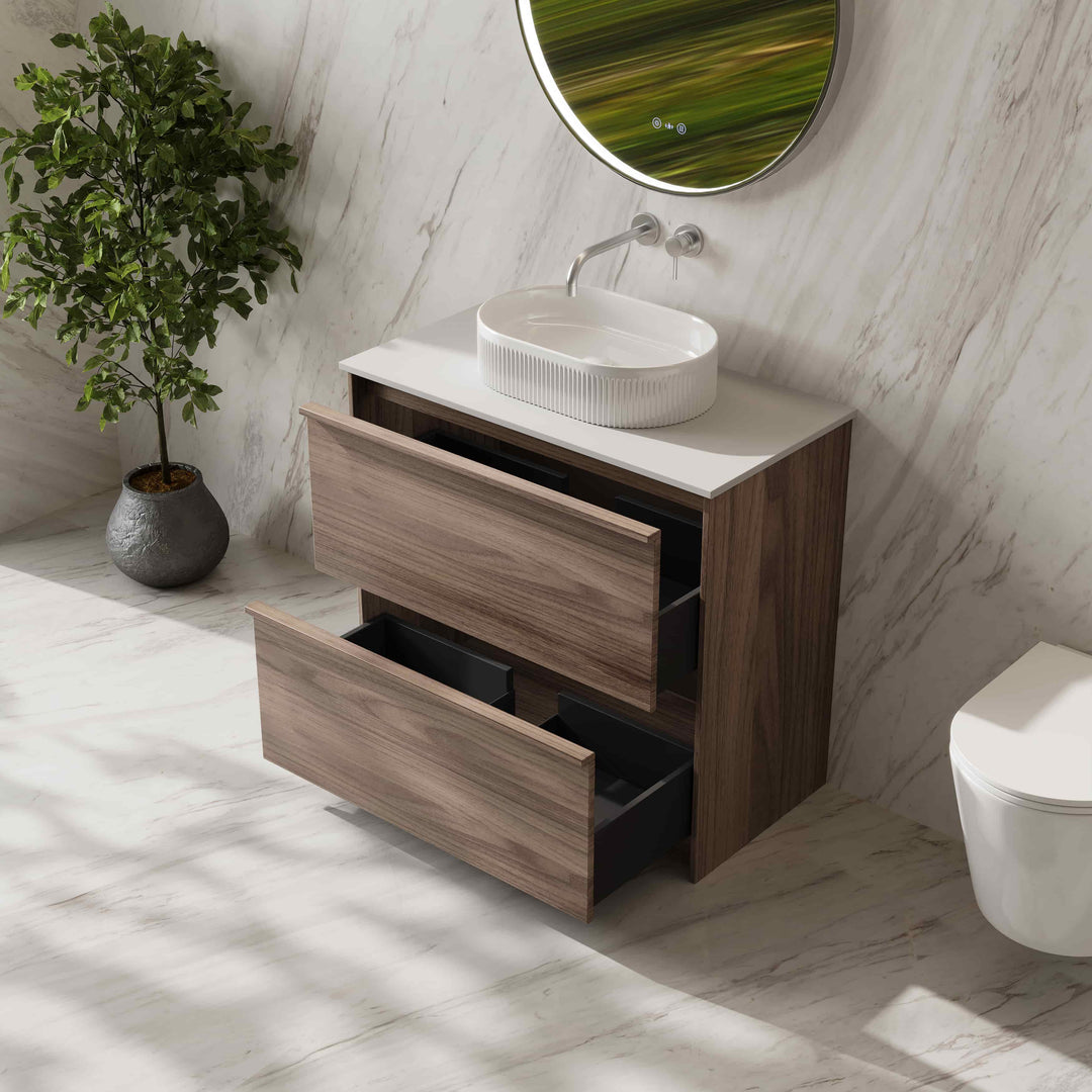 Bella 900mm Freestanding Cabinet - Notaio Walnut