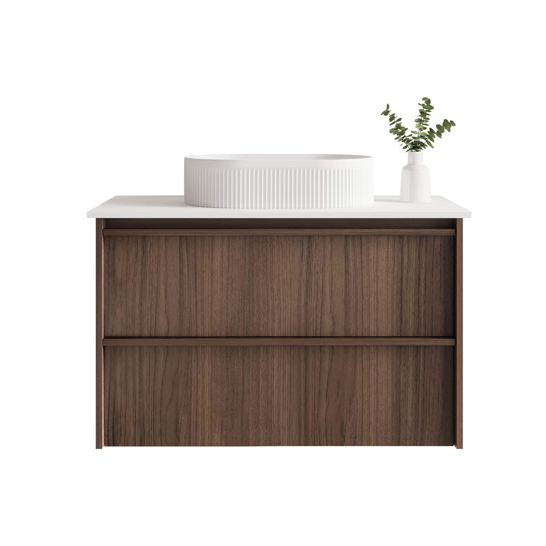 Bella 900mm Wall-Hung Vanity - Notaio Walnut