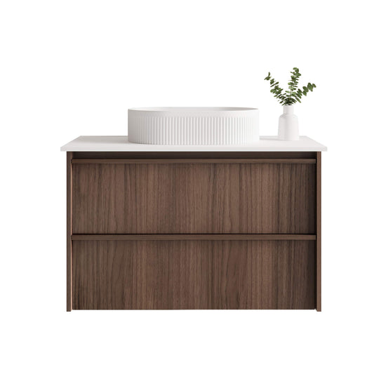Bella 900mm Wall-Hung Vanity - Notaio Walnut