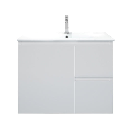 Meuble-lavabo suspendu BIANCA 750 mm blanc brillant