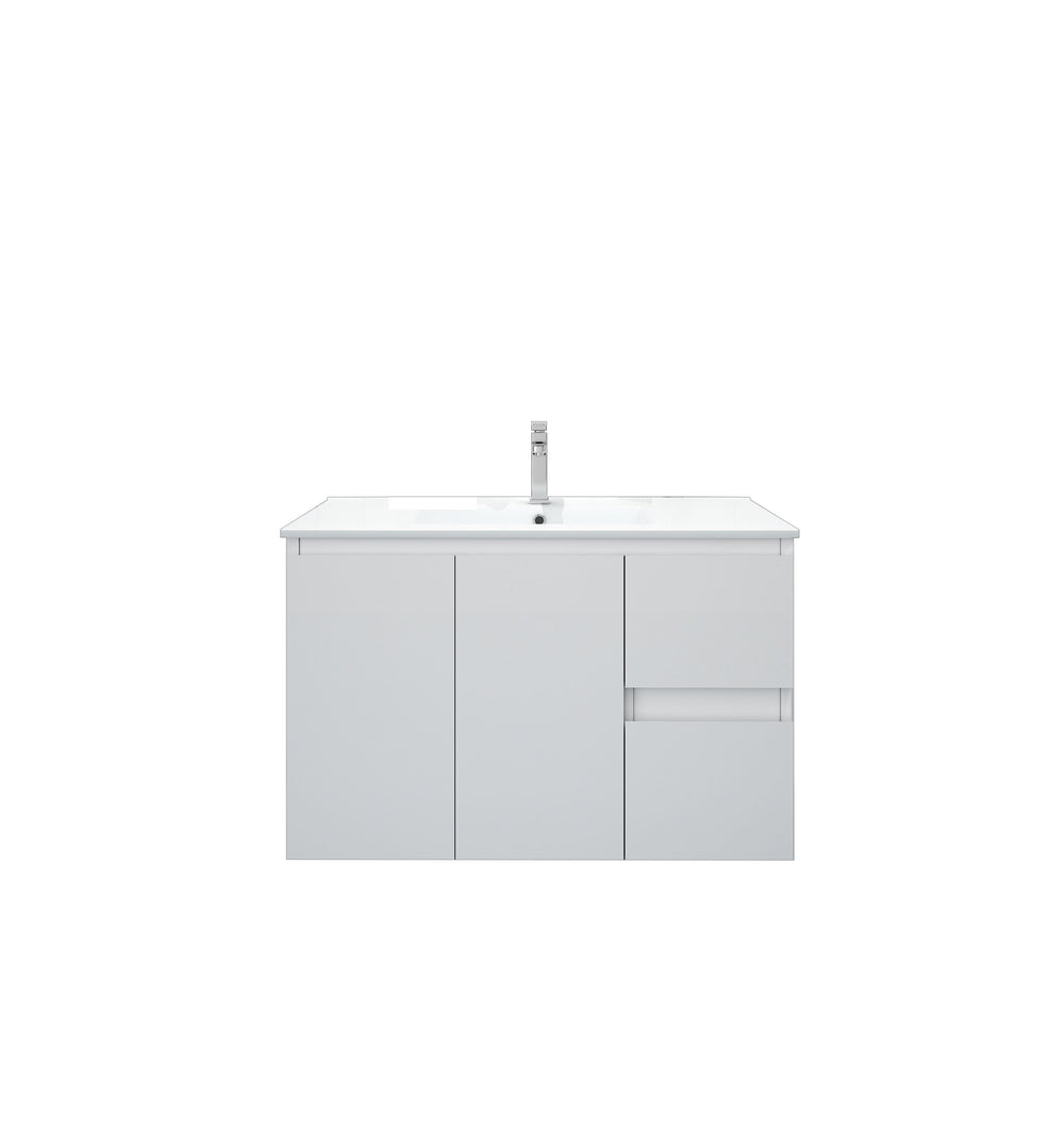 Meuble-lavabo suspendu BIANCA 750 mm blanc brillant