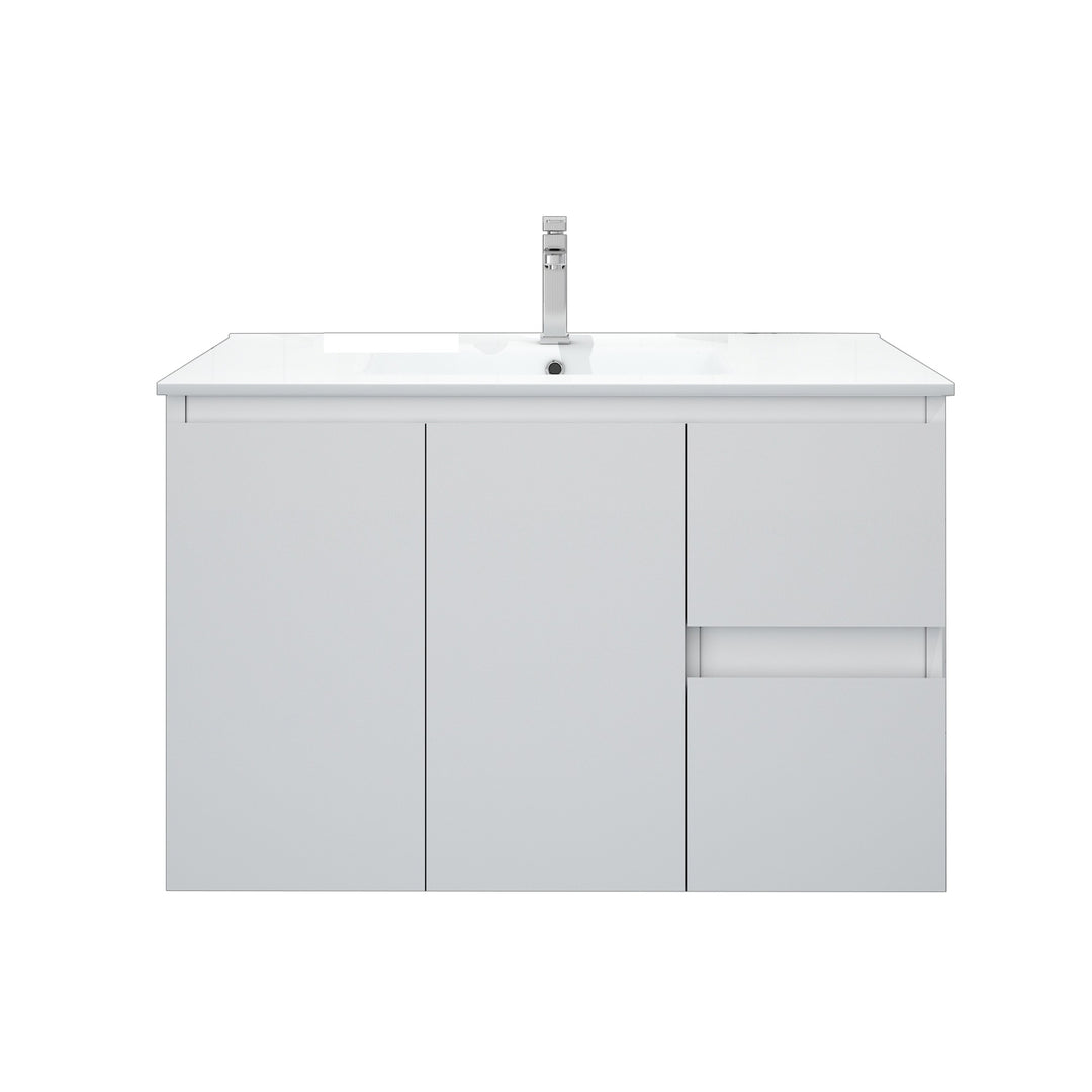 Meuble-lavabo suspendu BIANCA 750 mm blanc brillant