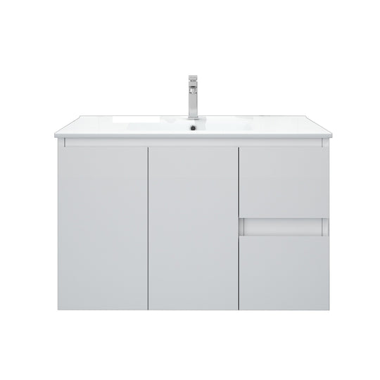 Meuble-lavabo suspendu BIANCA 750 mm blanc brillant