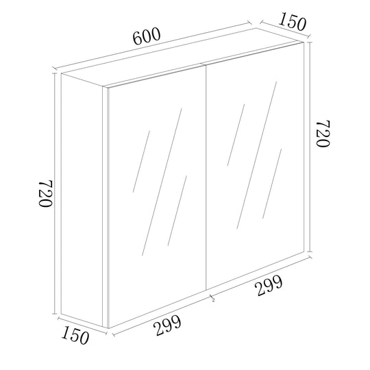 Armoire de rasage en PVC