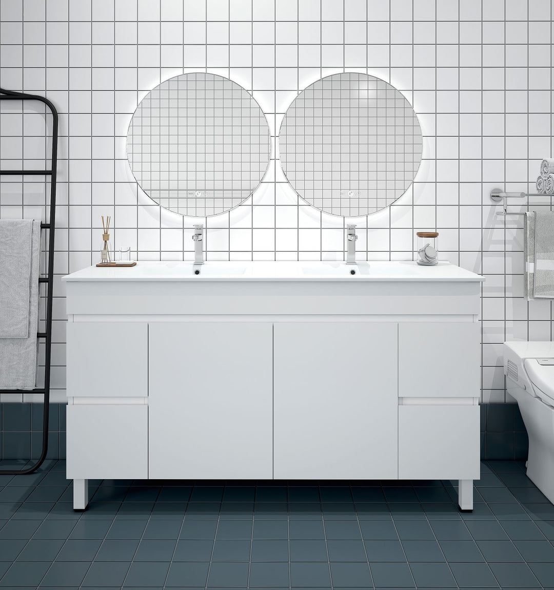 BIANCA 1500mm PVC Freestanding Vanity