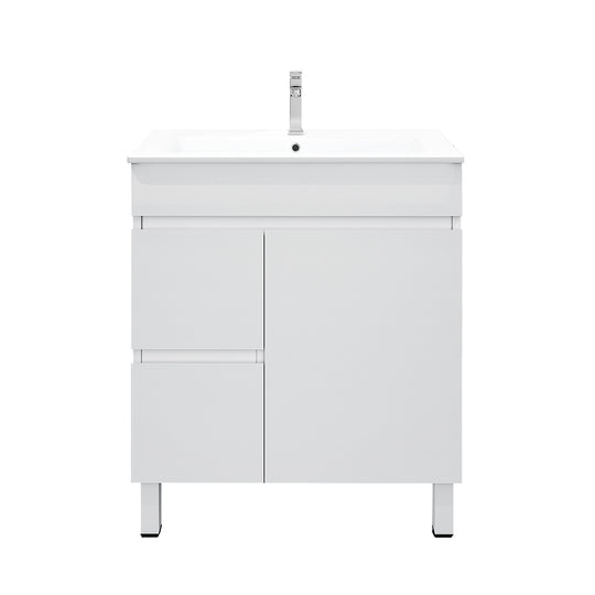 BIANCA 750mm PVC Slim Freestanding Vanity (LHD)