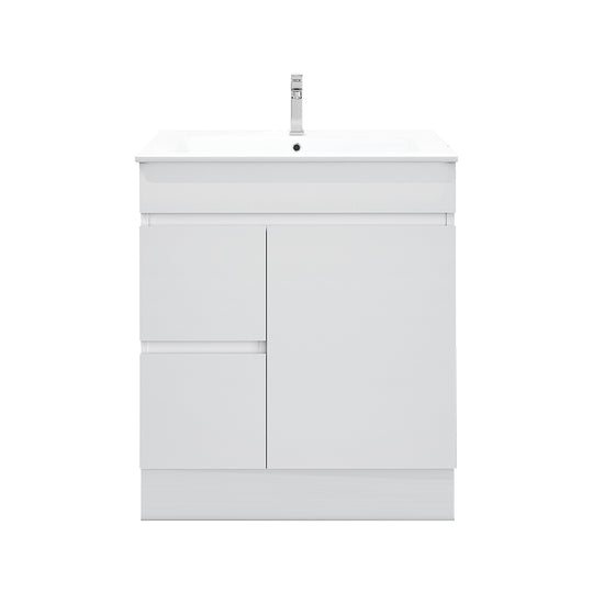 BIANCA 750mm PVC Slim Freestanding Vanity (LHD)