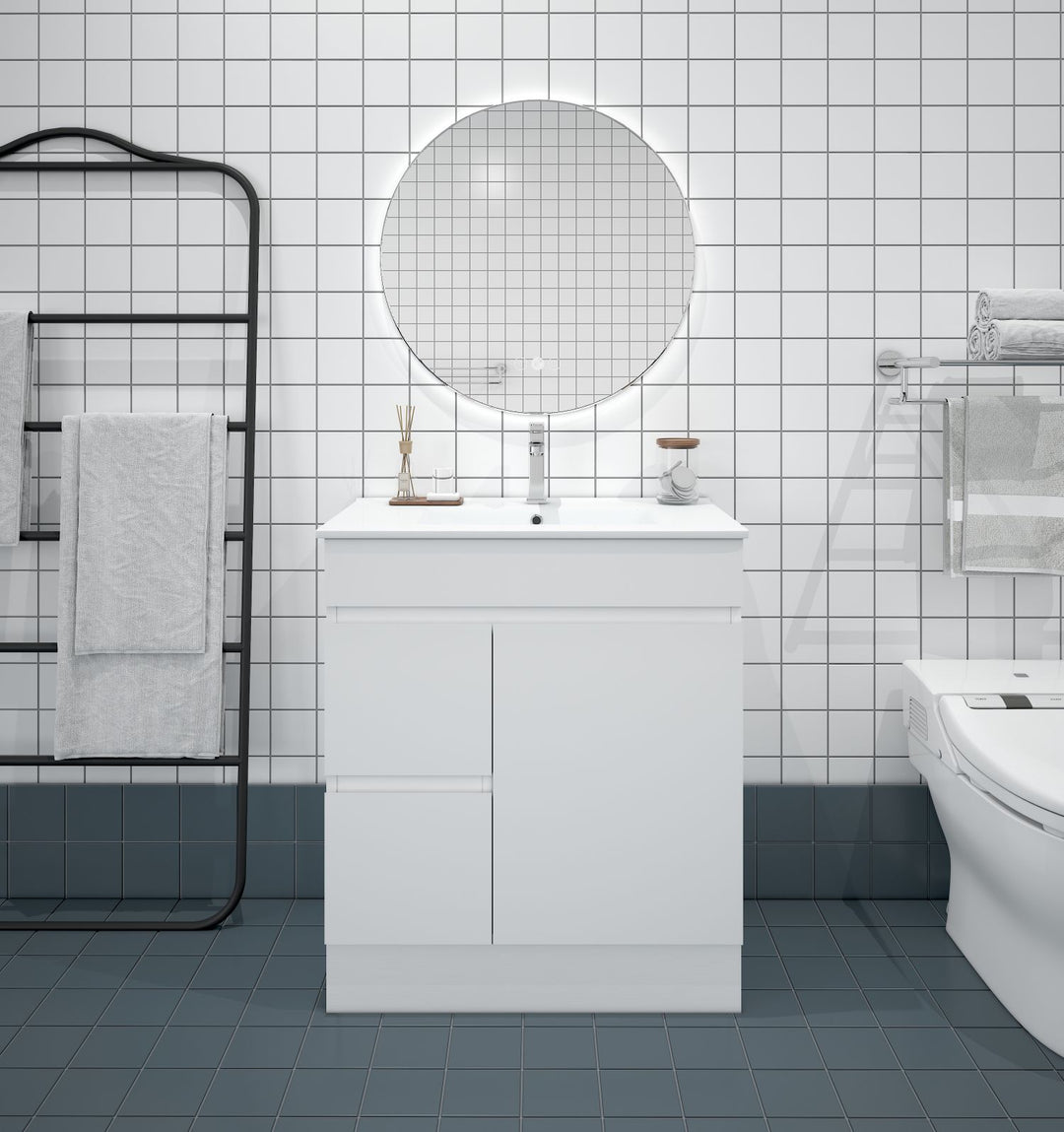 BIANCA 750mm PVC Freestanding Vanity (LHD)