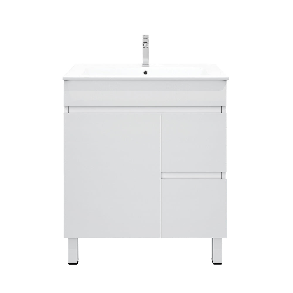 BIANCA 750mm PVC Slim Freestanding Vanity (RHD)