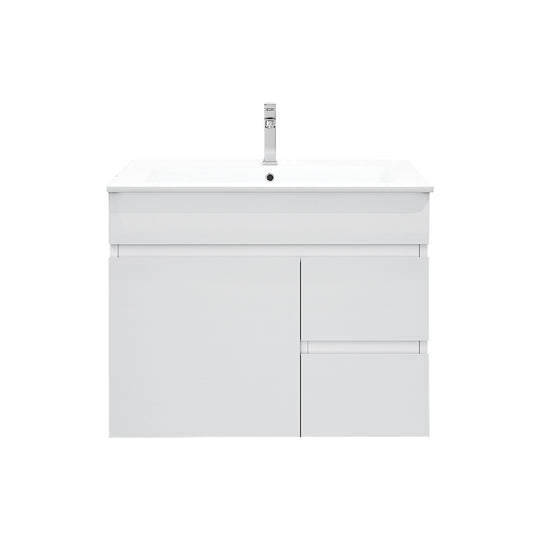 Meuble-lavabo suspendu BIANCA 750 mm blanc brillant