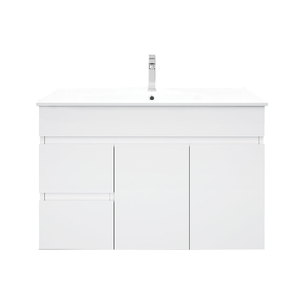 Meuble-lavabo suspendu BIANCA 750 mm blanc brillant