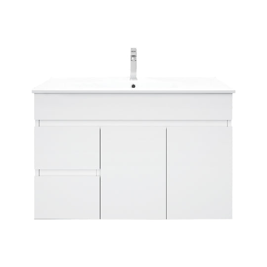 Meuble-lavabo suspendu BIANCA 750 mm blanc brillant