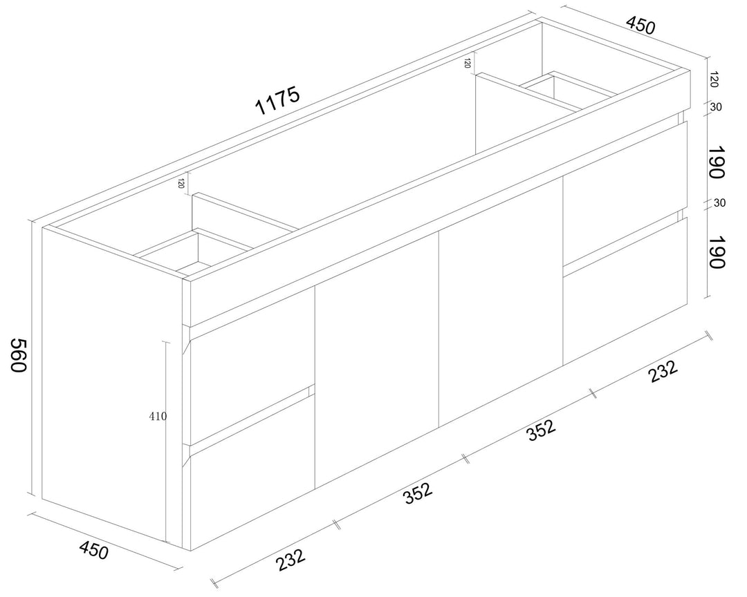 Meuble-lavabo suspendu BIANCA 750 mm blanc brillant