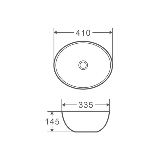 Boat 41 Counter-top Oval Basin - Gloss White