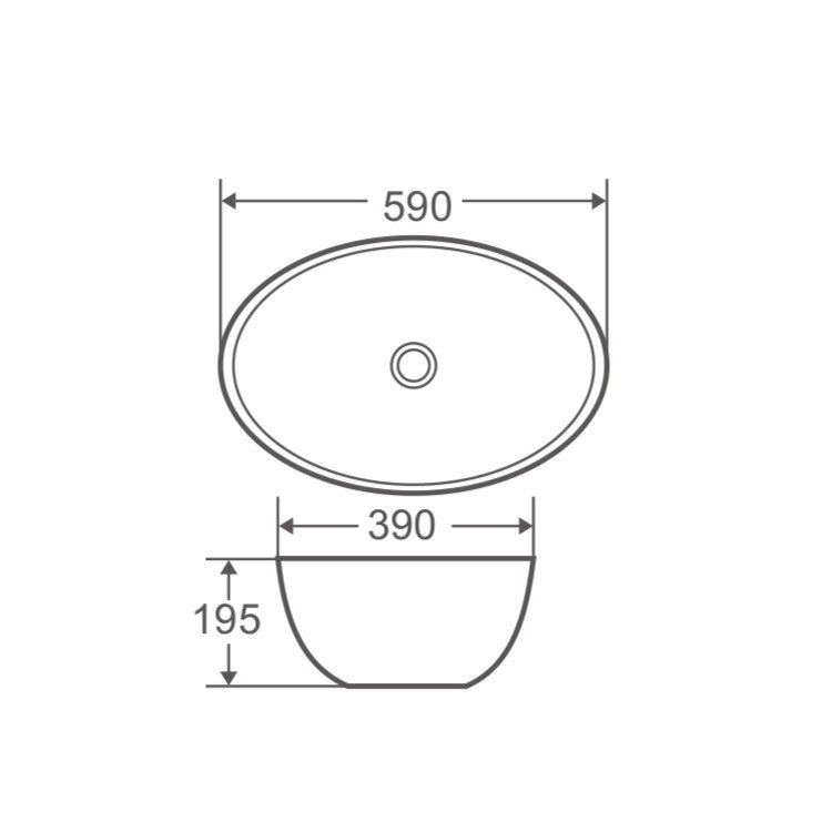 Boat 59 Counter-top Oval Basin - Gloss White