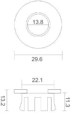 Round Basin Overflow Cover - Chrome