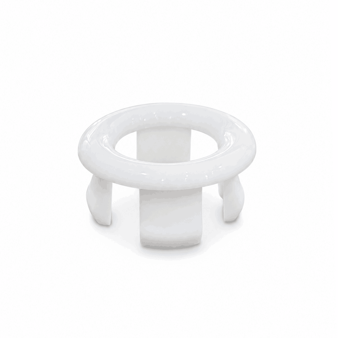 Round Basin Overflow Cover - White