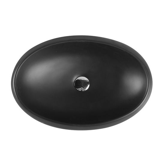 Chur 33 Counter-top Round-edged Square Basin - Matt Black