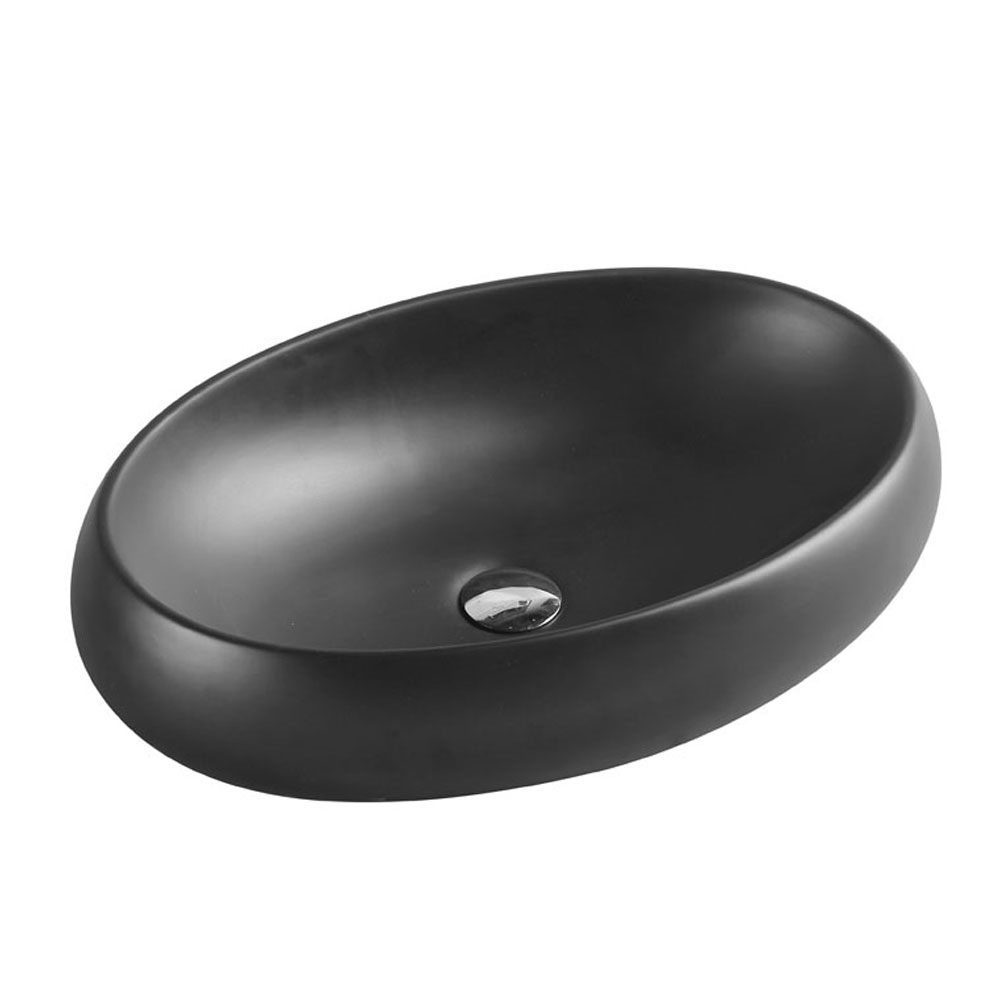 Chur 33 Counter-top Round-edged Square Basin - Matt Black