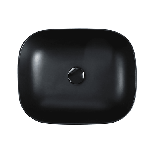 Chur 43 Counter-top Round-edged Square Basin - Matt Black